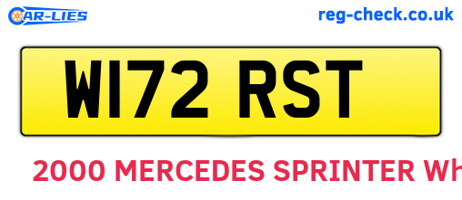 W172RST are the vehicle registration plates.