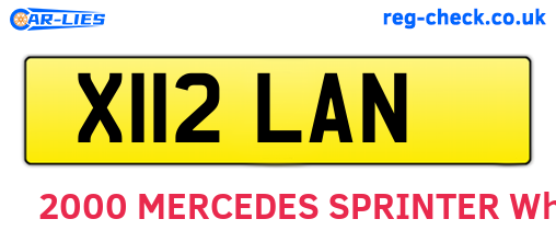 X112LAN are the vehicle registration plates.