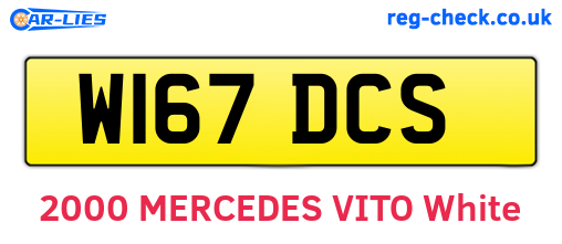 W167DCS are the vehicle registration plates.