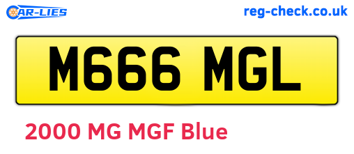 M666MGL are the vehicle registration plates.