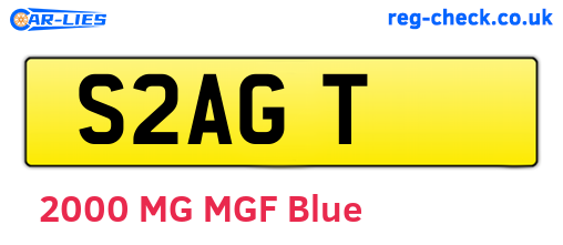 S2AGT are the vehicle registration plates.