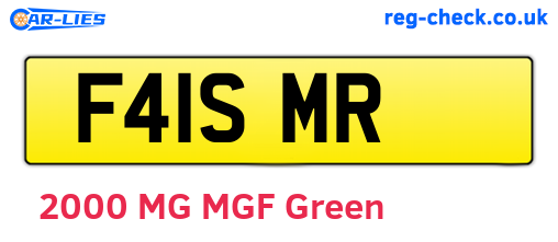 F41SMR are the vehicle registration plates.