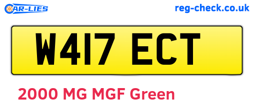 W417ECT are the vehicle registration plates.