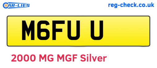 M6FUU are the vehicle registration plates.