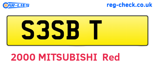 S3SBT are the vehicle registration plates.