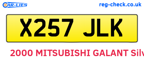 X257JLK are the vehicle registration plates.