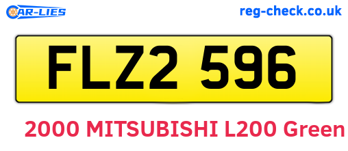 FLZ2596 are the vehicle registration plates.