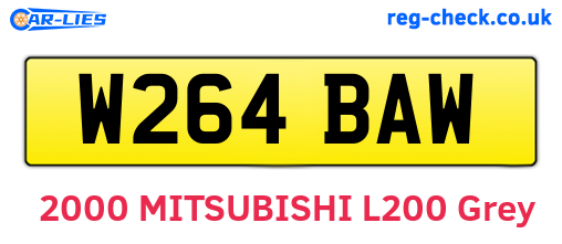 W264BAW are the vehicle registration plates.