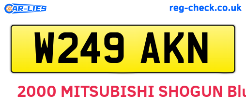 W249AKN are the vehicle registration plates.