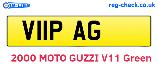 V11PAG are the vehicle registration plates.