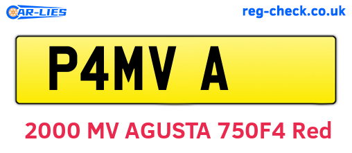 P4MVA are the vehicle registration plates.