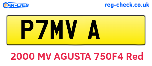 P7MVA are the vehicle registration plates.