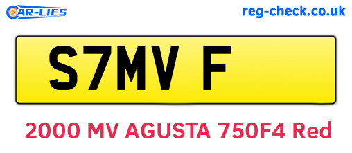 S7MVF are the vehicle registration plates.