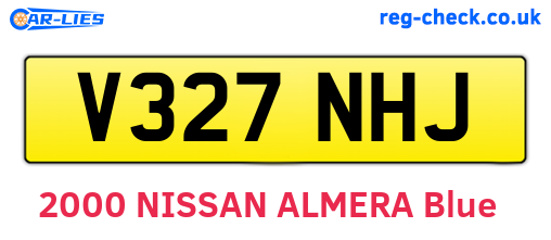 V327NHJ are the vehicle registration plates.