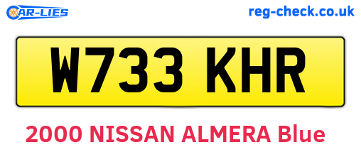 W733KHR are the vehicle registration plates.