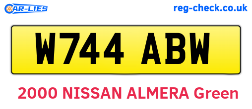 W744ABW are the vehicle registration plates.