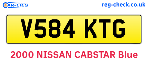 V584KTG are the vehicle registration plates.