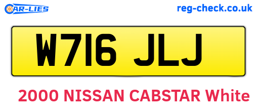 W716JLJ are the vehicle registration plates.