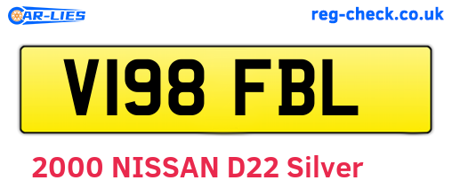 V198FBL are the vehicle registration plates.