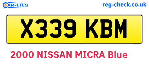 X339KBM are the vehicle registration plates.