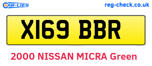X169BBR are the vehicle registration plates.