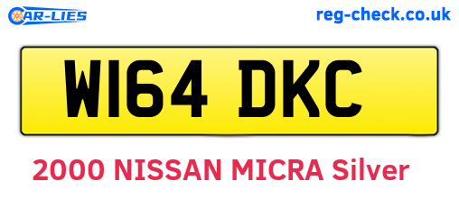 W164DKC are the vehicle registration plates.