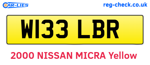 W133LBR are the vehicle registration plates.