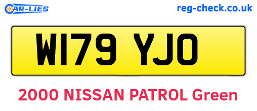 W179YJO are the vehicle registration plates.