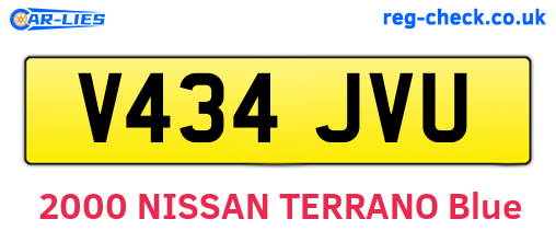 V434JVU are the vehicle registration plates.