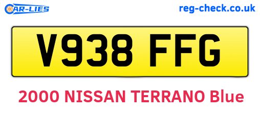 V938FFG are the vehicle registration plates.