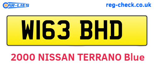 W163BHD are the vehicle registration plates.