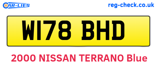 W178BHD are the vehicle registration plates.