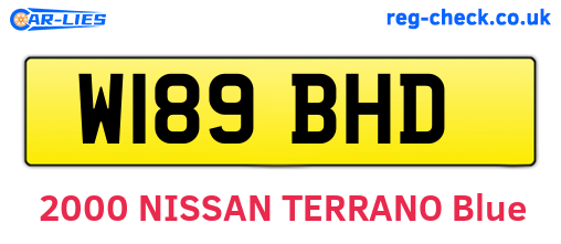 W189BHD are the vehicle registration plates.