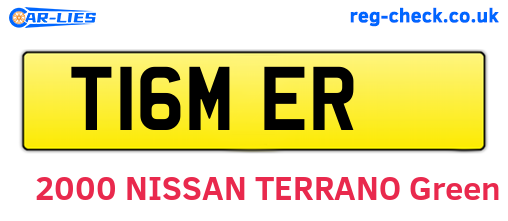 T16MER are the vehicle registration plates.