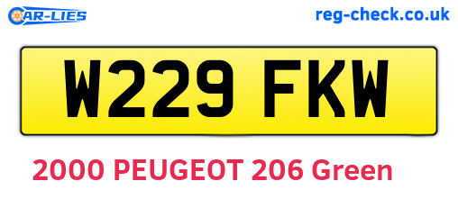 W229FKW are the vehicle registration plates.