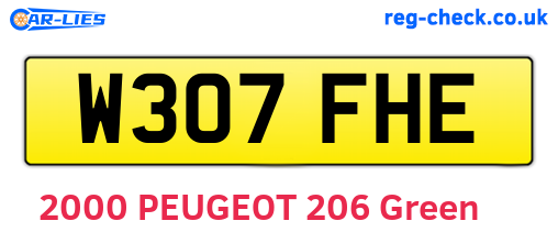 W307FHE are the vehicle registration plates.