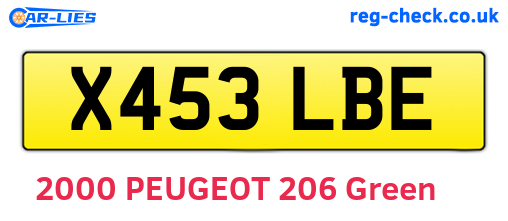 X453LBE are the vehicle registration plates.