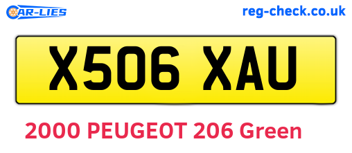 X506XAU are the vehicle registration plates.