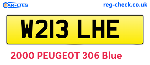 W213LHE are the vehicle registration plates.