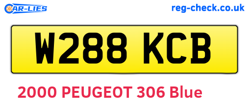 W288KCB are the vehicle registration plates.