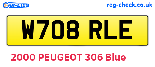W708RLE are the vehicle registration plates.
