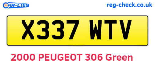 X337WTV are the vehicle registration plates.