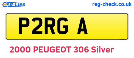 P2RGA are the vehicle registration plates.