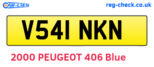 V541NKN are the vehicle registration plates.