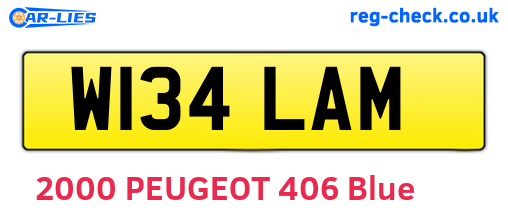 W134LAM are the vehicle registration plates.