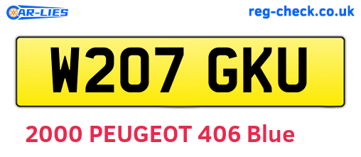 W207GKU are the vehicle registration plates.