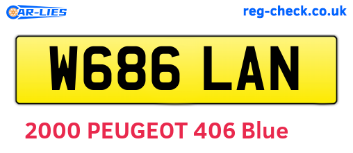 W686LAN are the vehicle registration plates.