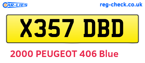 X357DBD are the vehicle registration plates.