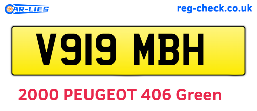 V919MBH are the vehicle registration plates.