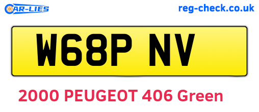 W68PNV are the vehicle registration plates.
